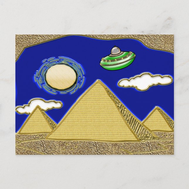 UFO Over Egypt Postcard (Front)