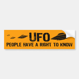 UFO People have a right to know Bumper Sticker
