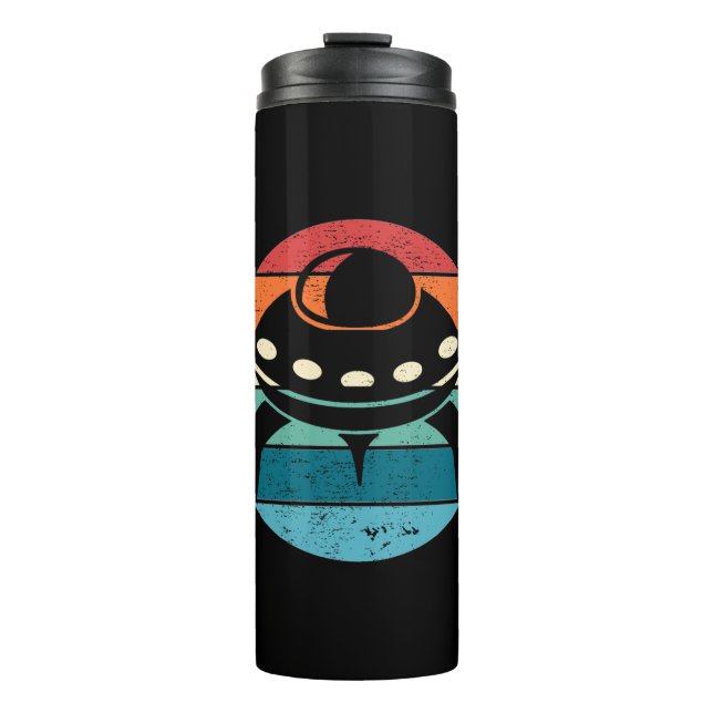 UFO Retro Sunset Thermal Tumbler (Front)
