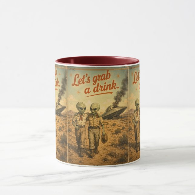 UFO Roswell 40-50s Mug (Center)