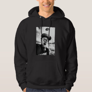 UFO Shocked Baseball Player Selfie Alien Encounter Hoodie