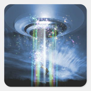 UFO SQUARE STICKER