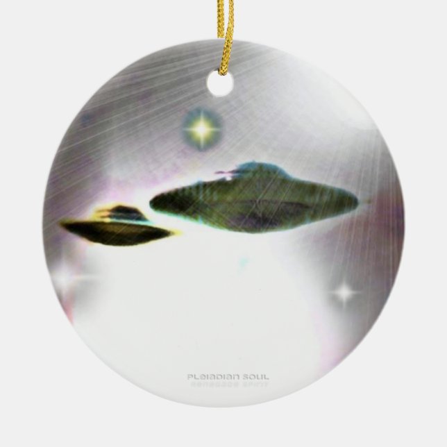 UFO Streaks of Light Ornament (Front)