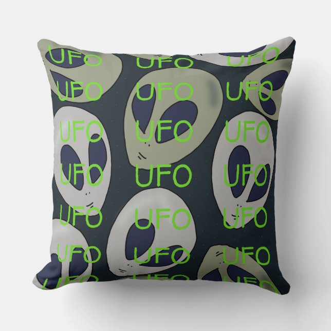 ufo throw pillow (Front)