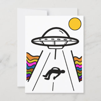 UFO UAP Alien Abduction Postcard
