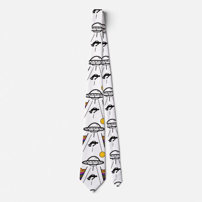 UFO UAP Alien Abduction Tie (Front)
