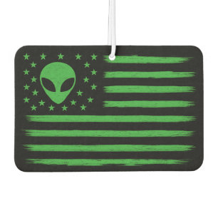 UFO United States Flag Alien  Air Freshener