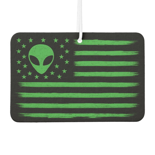 UFO United States Flag Alien  Air Freshener (Front)