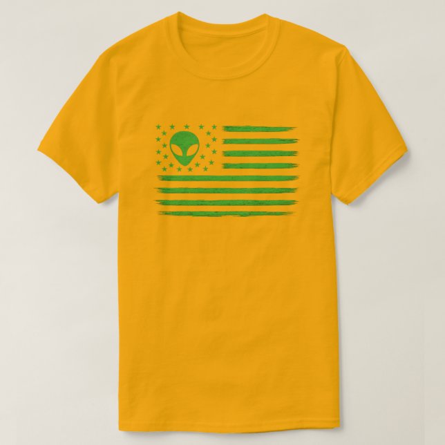 UFO USA FLAG T-Shirt (Design Front)