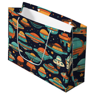 UFO vintage art Large Gift Bag