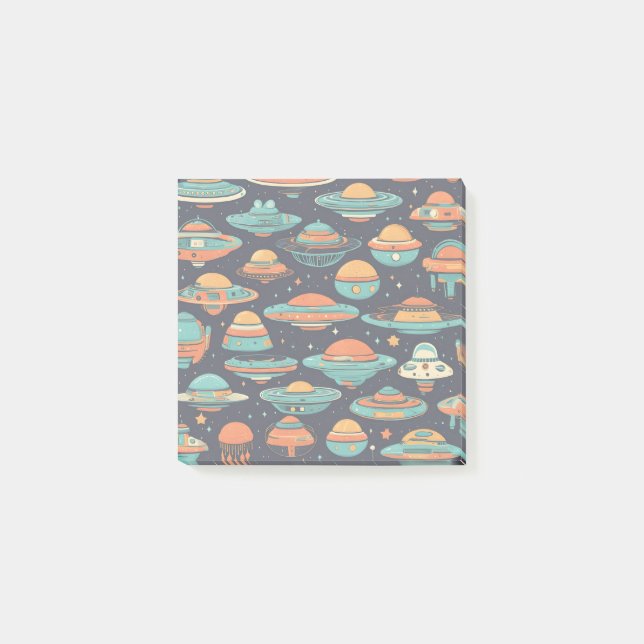 UFO vintage art Post-it Notes (Front)