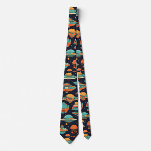 UFO vintage art Tie