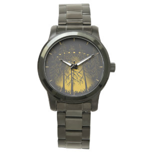 UFO Watch Cool UFO w. Owl Wrist Watches