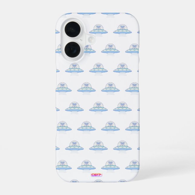 Ufodog logo2 iPhone 16 case (Back)