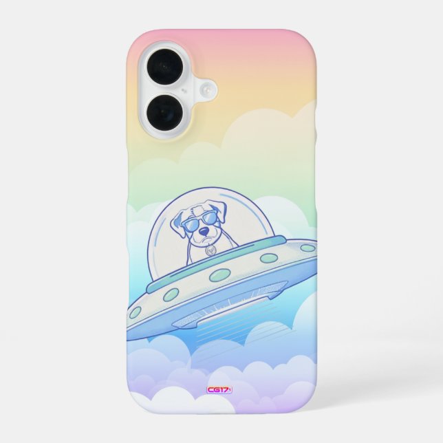 Ufodog logo 45g Clouds iPhone 16 Case (Back)