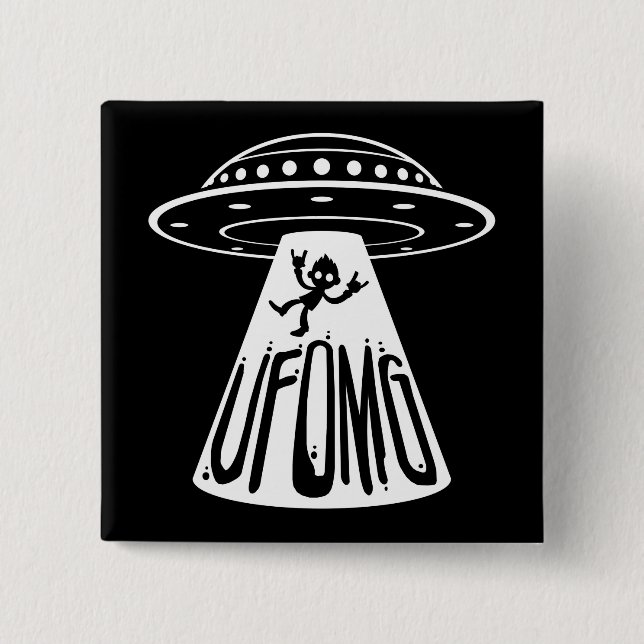 UFOMG 2 INCH SQUARE BUTTON (Front)