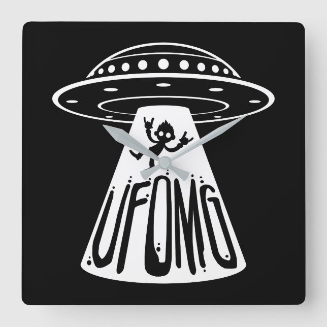 UFOMG SQUARE WALL CLOCK (Front)