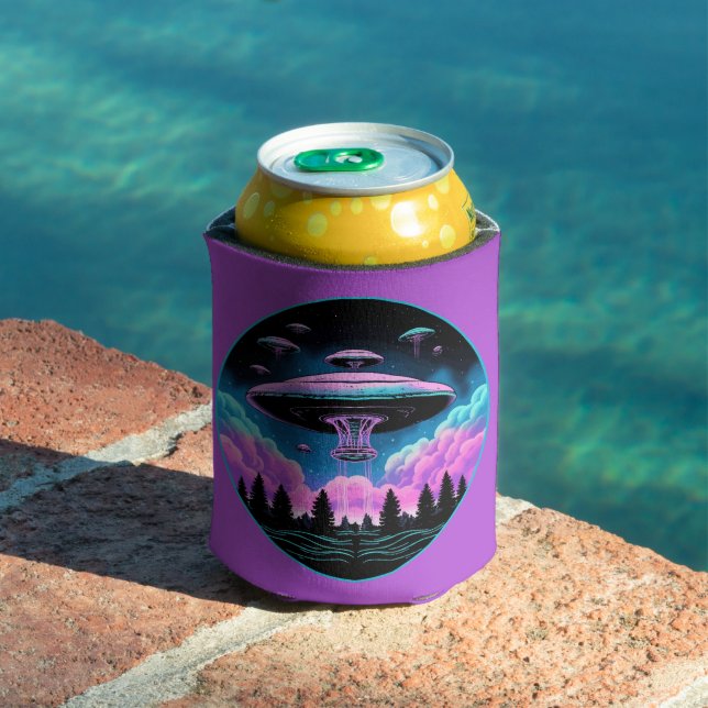 UFOs Alien Invasion Aesthetic  Can Cooler (In Situ Pool)