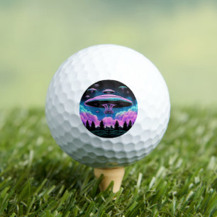 UFOs Alien Invasion Aesthetic  Golf Balls