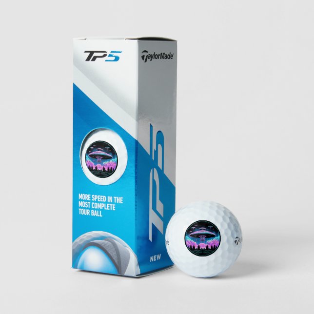UFOs Alien Invasion Aesthetic  Golf Balls (Packaging)