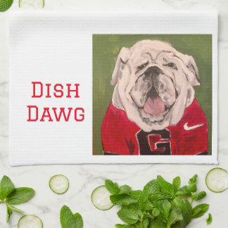 UGA Dawg dish towel