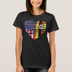 Uganda American Grown Heart USA Patriot Heritage M T-Shirt