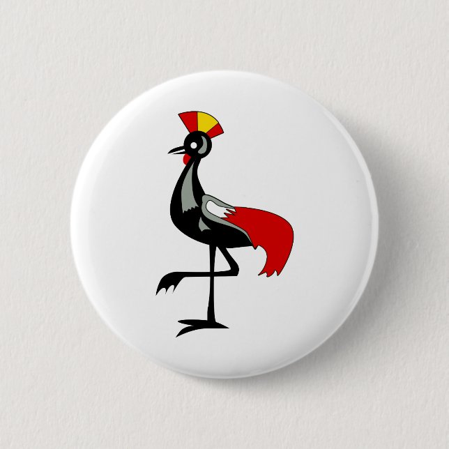 UGANDA BIRD.png 2 Inch Round Button (Front)