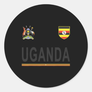 Uganda Cheer Jersey 2017 Football Ugandan Classic Round Sticker