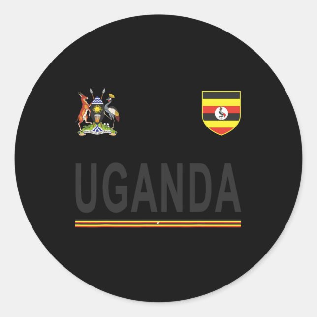 Uganda Cheer Jersey 2017  Football Ugandan  Classic Round Sticker (Front)