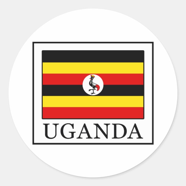Uganda Classic Round Sticker (Front)