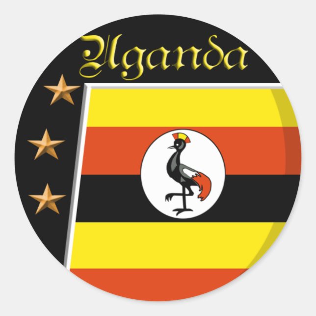 Uganda Classic Round Sticker (Front)