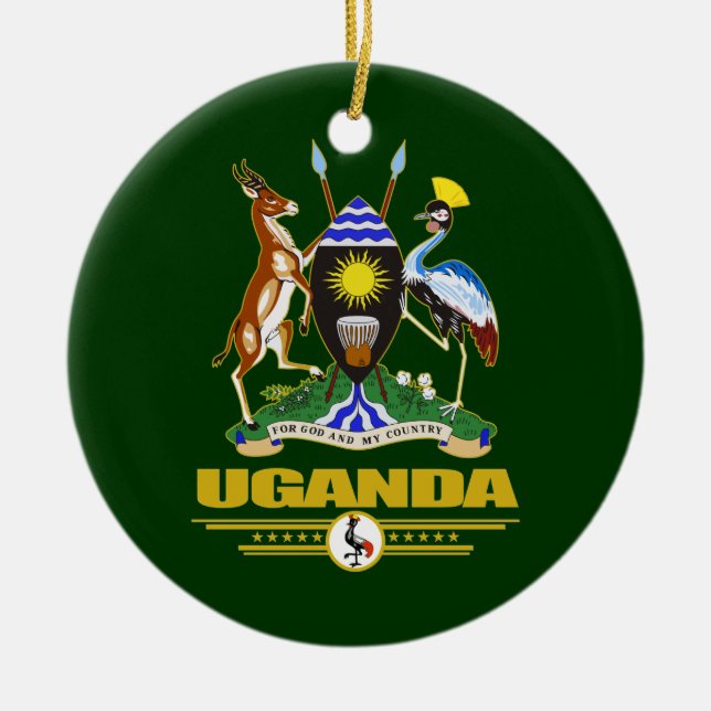 Uganda COA Ceramic Ornament (Front)