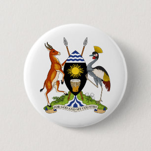 uganda emblem 2 inch round button