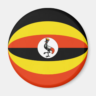 Uganda Fisheye Flag Magnet