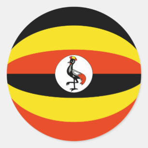 Uganda Fisheye Flag Sticker
