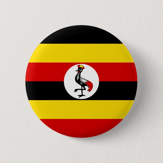 Uganda Flag 2 Inch Round Button (Front)