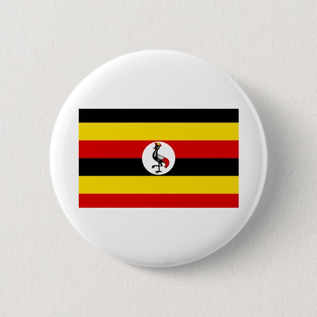 Uganda Flag 2 Inch Round Button (Front)