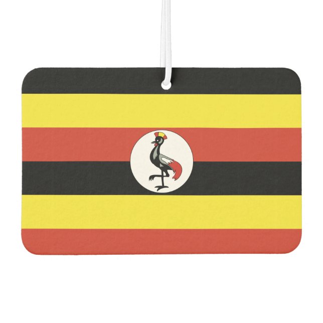 Uganda Flag Air Freshener (Front)