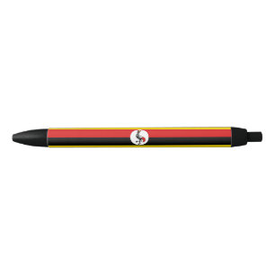 Uganda flag black ink pen