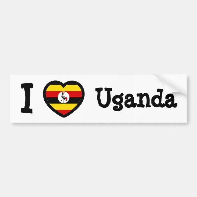 Uganda Flag Bumper Sticker (Front)