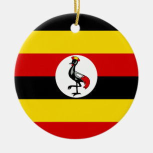 Uganda Flag Ceramic Ornament