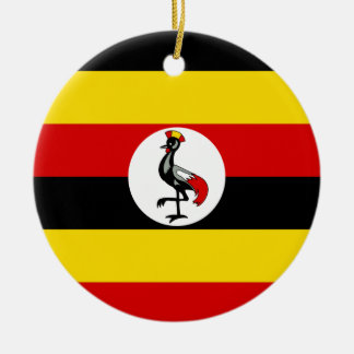 Uganda Flag Ceramic Ornament