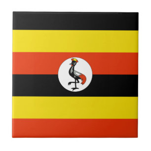 Uganda Flag Ceramic Tile