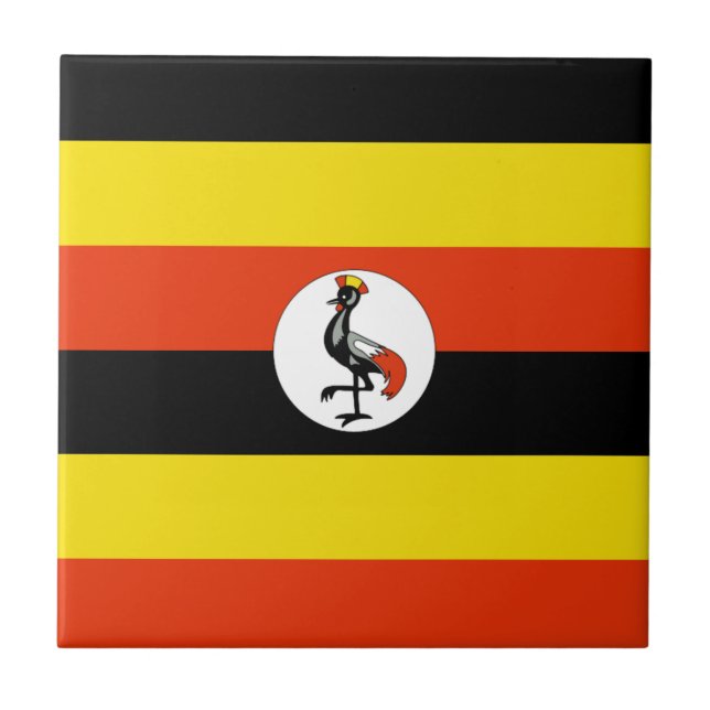 Uganda Flag Ceramic Tile (Front)