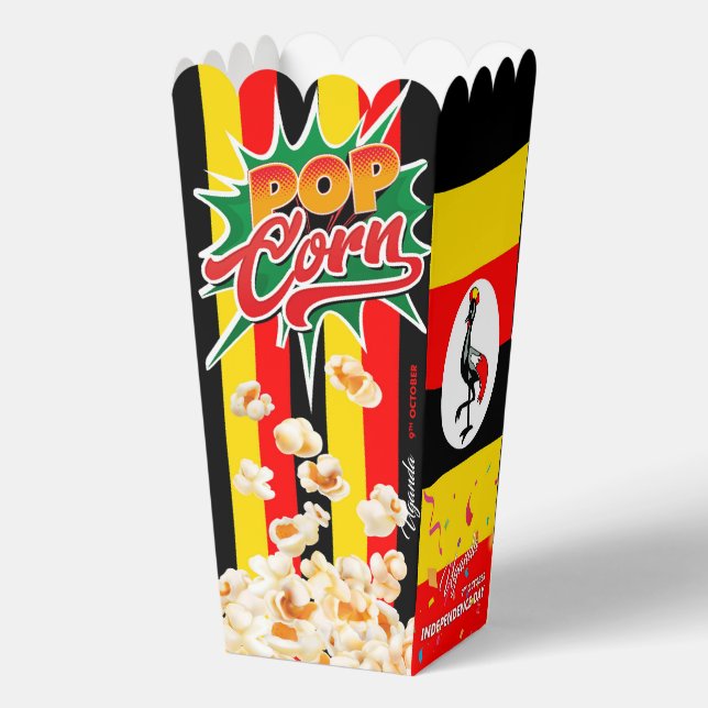 Uganda flag favor box (Back)