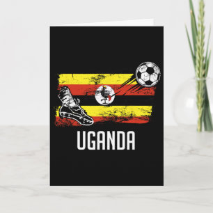 Uganda Flag Jersey Ugandan Soccer Team Ugandan  Card