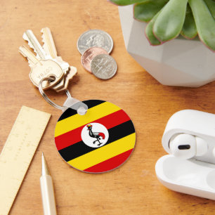 Uganda flag keychain