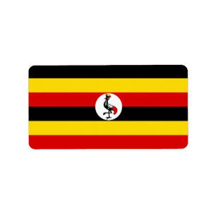 Uganda flag label