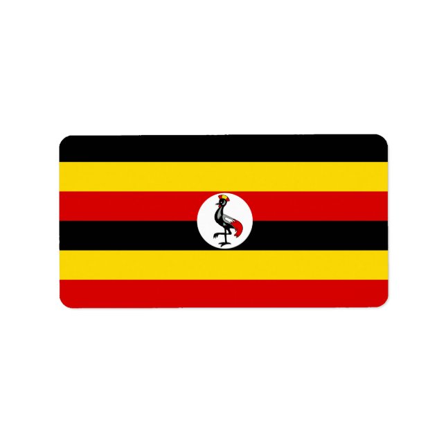 Uganda flag label (Front)