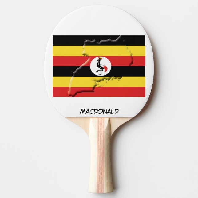 UGANDA FLAG & MAP Personalized Ping Pong Paddle (Front)